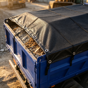 Heavy Duty Vinyl Coated Dump Truck Mesh Tarp