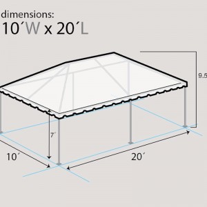10′x20′ 14 OZ PVC Weekender West Coast Tent Supplier 10'x20' 14 OZ PVC Weekender West Coast Tent Supplier-size
