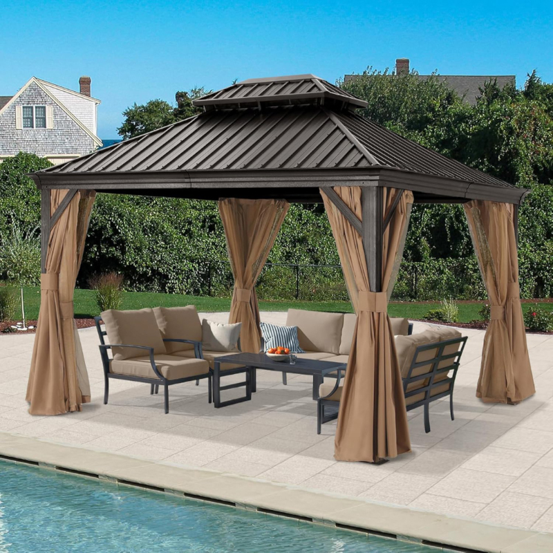 10×12ft Double Roof Hardtop Gazebo Manufacturer-application