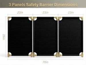 Heavy-Duty Foldable PVC Barricade 3-Panel PVC Safety Gate