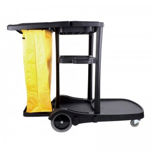 3 Shelves 24 gallon/200.16 LBS PVC Housekeeping Cart Manufacturer 3 Shelves PVC Housekeeping Cart Manufacturer-main picture