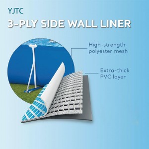 Above-Ground Rectangular Frame Swimming Pool 3-ply heavy-duty PVC Swimming Pool