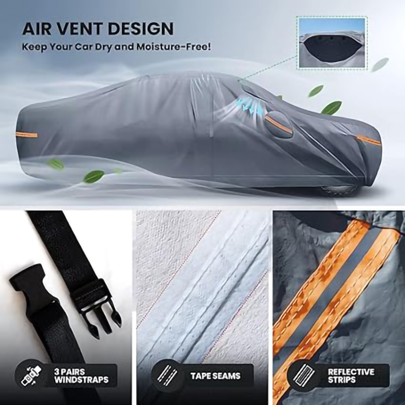 300D Polyester Waterproof Car Cover Factory-details