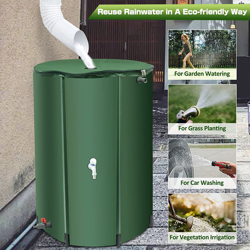 500D PVC Rain Collector Portable Foldable Collapsible Rain Barrel-application