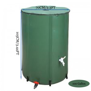 500D PVC Rain Collector Portable Foldable Collapsible Rain Barrel