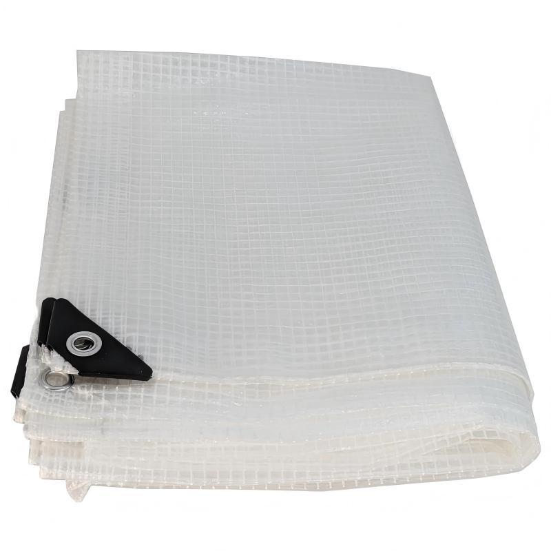 6.56’  9.84’ Waterproof Reinforced Clear Mesh PVC Tarpaulin for Greenhouse & Industry-main picture
