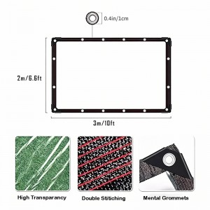 6.6ft*10ft Clear Waterproof PVC Tarpaulin for Outdoor 6.6ft10ft Clear Waterproof PVC Tarpaulin for Outdoor-size