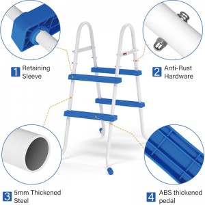 Above Ground Steel Frame Swimming Pool Ladder Above Ground Steel Frame Swimming Pool Ladder