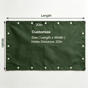 16 Oz Heavy Duty Canvas Tarps Waterproof Camping Cotton Tarpaulin Cover Tent Custom 16 Oz Heavy Duty Canvas Tarps