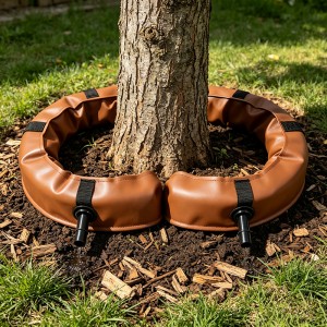 2-Pack Slow Release Tree Watering Rings, 15 Gallon PVC Automatic Tree Irrigation Water Bags Deep Root Watering