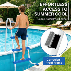 Above Ground Steel Frame Swimming Pool Ladder Double-Sided Pool Ladder