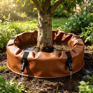 2-Pack Slow Release Tree Watering Rings, 15 Gallon PVC Automatic Tree Irrigation Water Bags Garden Irrigation Tool