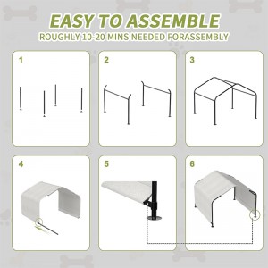 Outdoor Dog House with Sturdy Steel Frame & Ground Nails Outdoor Dog House  (4)