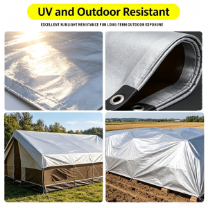 Tear Resistant PE Tarpaulin Outdoor protective tarp