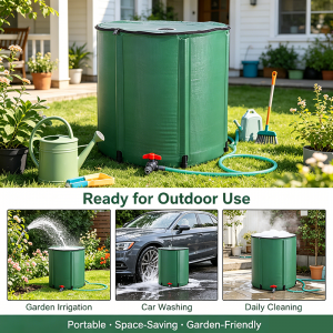 Eco-Friendly Premium PVC Material Rain Water Barrel Collector Outdoor rainwater collection tank