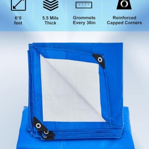 6×8ft Heavy Duty 5.5 Mil Thick PE Tarpaulin PE Tarpaulin-details2