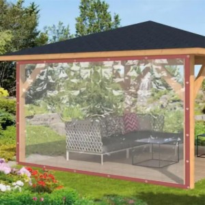 20 Mil Clear Heavy-Duty Vinyl PVC Tarpaulin for Patio