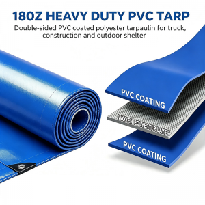 18OZ Heavy Duty Blue PVC Tarp PVC coated mesh tarp