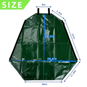 Puude kastmiskott, 20-gallonine aeglaselt vabastav kastmiskott puudele, korduvkasutatav tugevdatud PVC-st tentkott