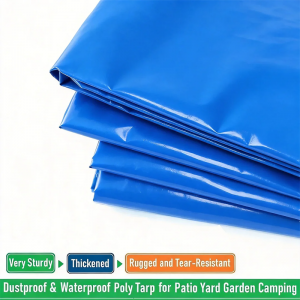 7x7피트 크기의 정원용 낙엽 덮개 (손잡이 4개 포함), 방수 모래놀이터 덮개, 견고하고 찢어짐 방지 기능이 있는 타폴린 소재