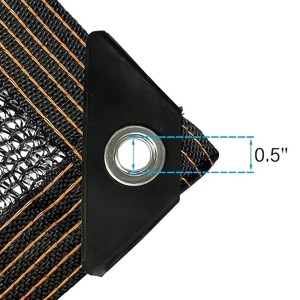 Kain Peneduh PE 60% Tabir Surya dengan Grommet untuk Taman Kain Peneduh PE 60% Tabir Surya dengan Grommet untuk Taman-detail