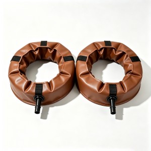 Lot de 2 anneaux d'arrosage à diffusion lente pour arbres, sacs d'arrosage automatiques en PVC de 15 gallons.