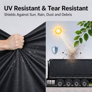 Waterproof Windproof Heavy Duty Black Dump Trailer Cover UV resistant trailer cover