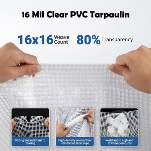 Wholesale 16 Mil Heavy Duty Clear PVC Tarpaulin Wholesale 16 Mil Heavy Duty Clear PVC Tarpaulin-details-1