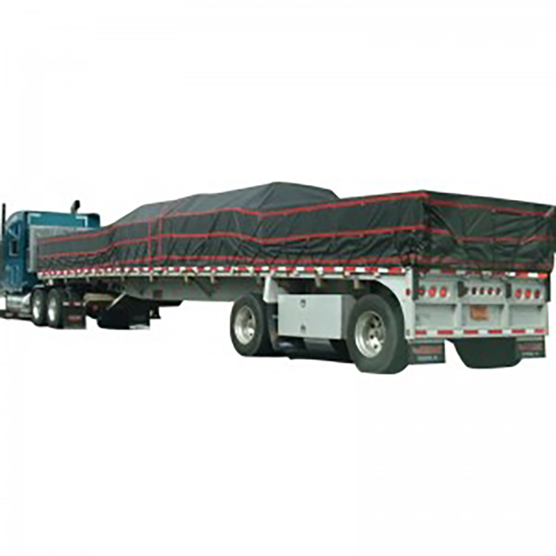 Mytee Products 20'x27' Heavy Duty Flatbed Trailer Tarp – 18oz Vinyl, Red, 6' Drop, 3 Rows D-Rings