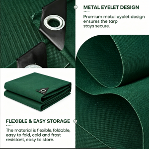 16 Oz Heavy Duty Canvas Tarps Waterproof Camping Cotton Tarpaulin Cover Tent canvas tarps with eyelet