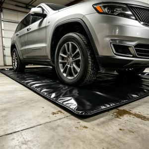 Vinyl Mat Prevent Garage Concrete Floor Damage From Melt Salty Water Mat garage containment mat