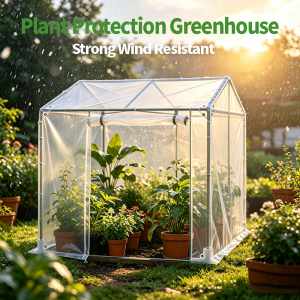 2x5m Waterproof Tarpaulin – 650g/m² Tear-Resistant PVC Cover UV Protection Windproof Transparent Tarp for Outdoor Use greenhouse transparent tarp cover