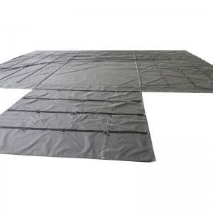 24 '* 27' + 8'x8 'កាតព្វកិច្ចធ្ងន់ធ្យូងថ្មជ្រាបទឹកខ្មៅគ្របដណ្តប់លើឡានដឹកទំនិញថោនថោមក្រាំង