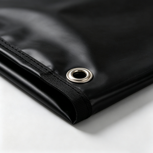 8′ x 10′ ከባድ ጥቁር 18oz ቪኒል መገልገያ ታርፕ ፖሊስተር ቤዝ PVC ታርፕ
