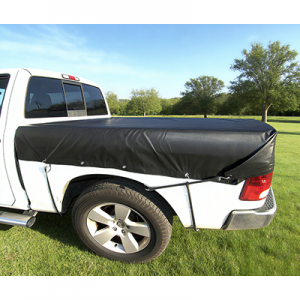 튼튼한 검정색 4'x8' 방수 18온스 비닐 타프 (가장자리 강화 처리)